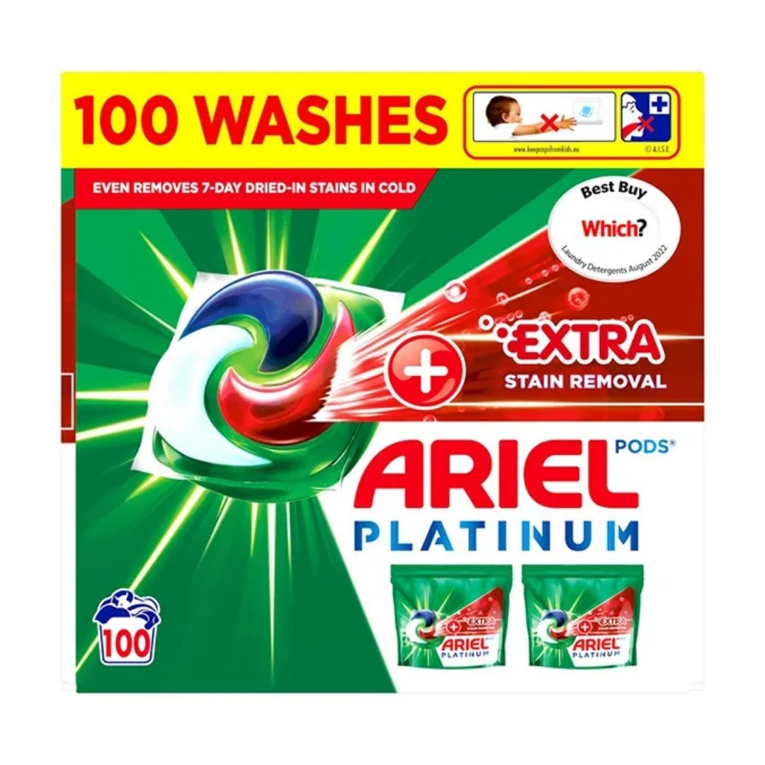 Ariel Platinum Pods - + stain Remover 100 Wash