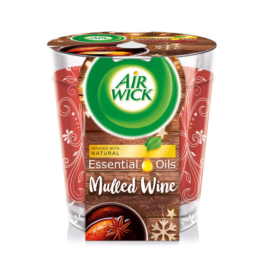 Air wick Candle 105gm Mulled Wine Infused with Natural Essential Oils - 105g