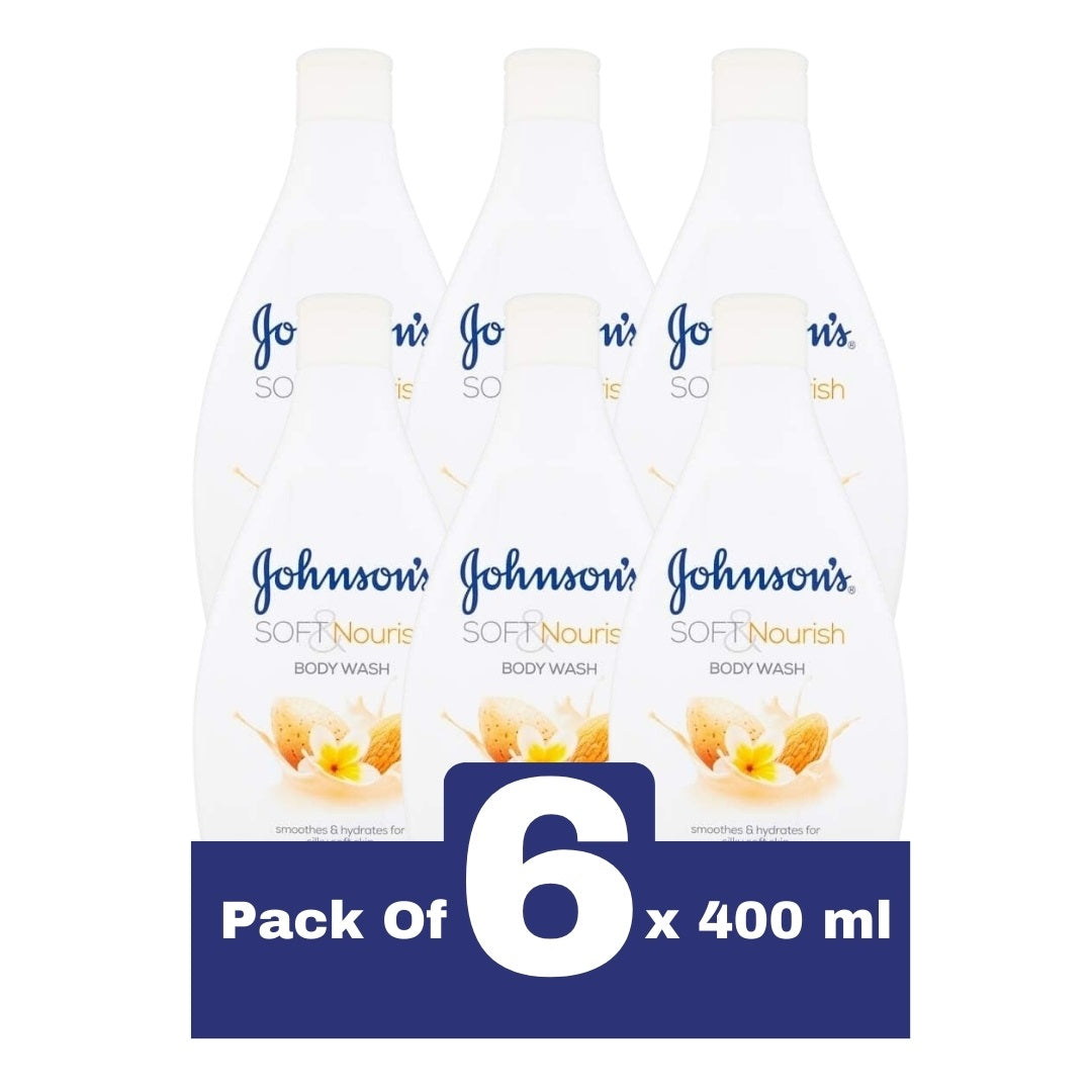 Johnsons Soft & Nourish Almond Body Wash - 400ml