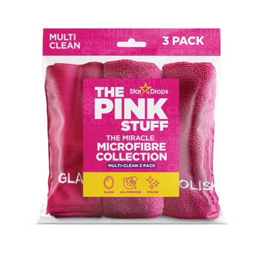 The Pink Stuff - Microfiber Cloths 3pk