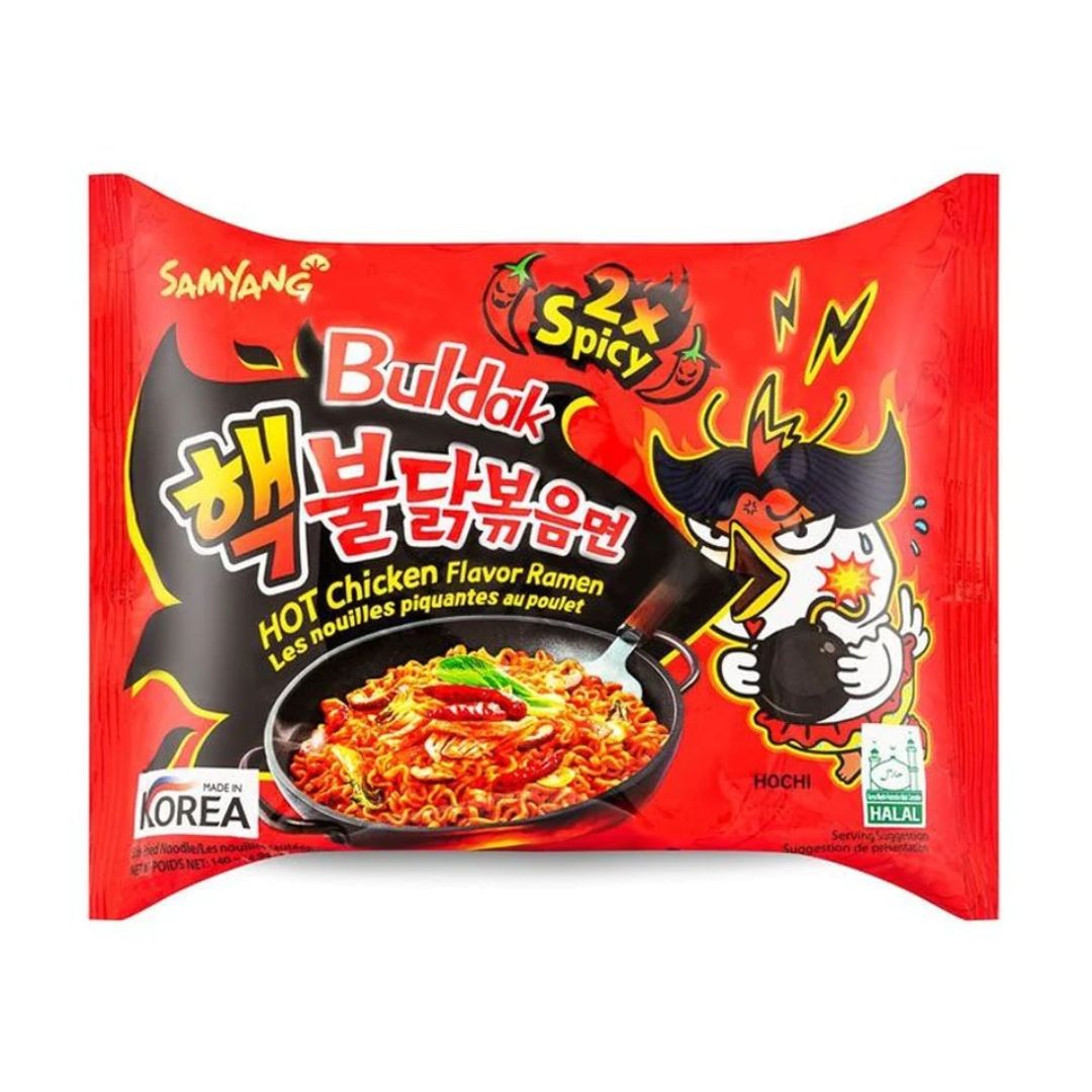 Buldak Korean Noodles - Hot Chicken Ramen 2x Spicy - 140g