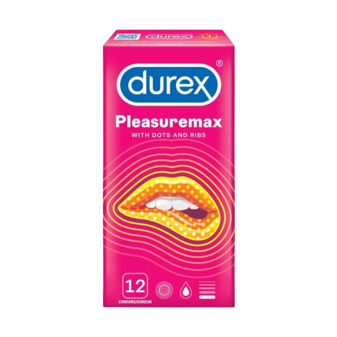Durex Pleasuremax with dots & ribs - 12 Condoms