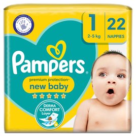 Pampers Premium Protection New Baby Size 1 Carry Pack 22s - UK - 22ct