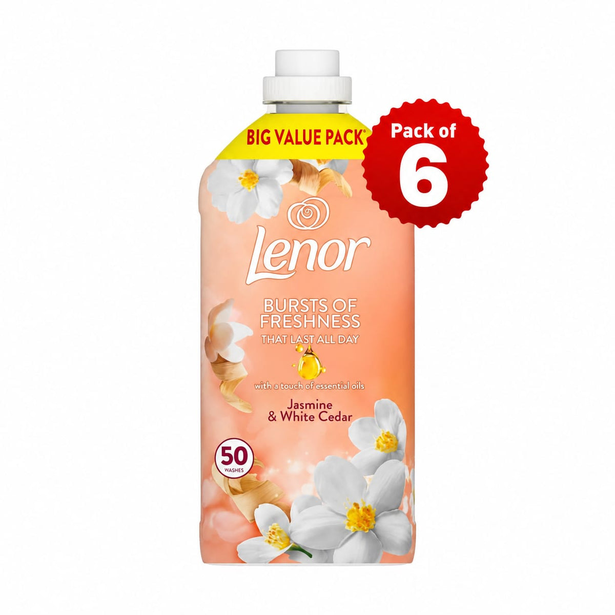 Lenor Fabric Conditioner Jasmine and White Cedar 50w