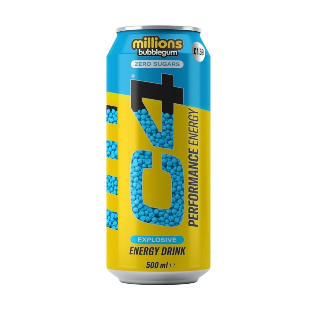 C4 ENERGY CARB MILLIONS BUBBLEGUM - 500ML