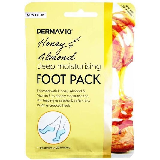 DERMA V10 MOIST FOOT PACK HONEY - 1PK