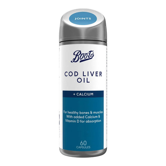 Boots Cod Liver Oil + Calcium - 60 Tablets