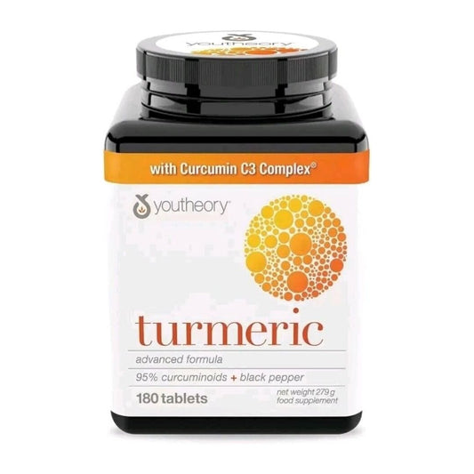 Youtheory turmeric with curcumin c3 complex - 180 Tablets