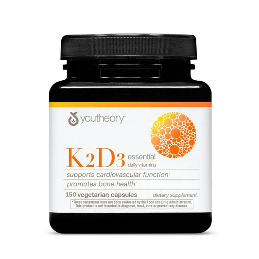 Youtheory - K2D3 essential daily vitamins - 150 Capsules