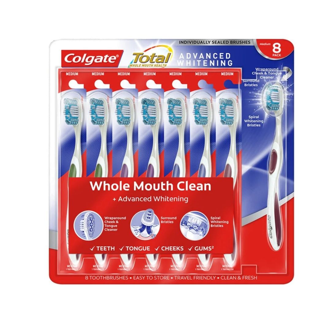 Colgate total advanced whitening - toothbrushes - 8 Pack