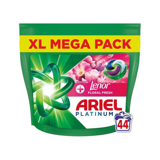 ARIEL PODS PLATINUM + LENOR FLORAL FRESH 44 pods