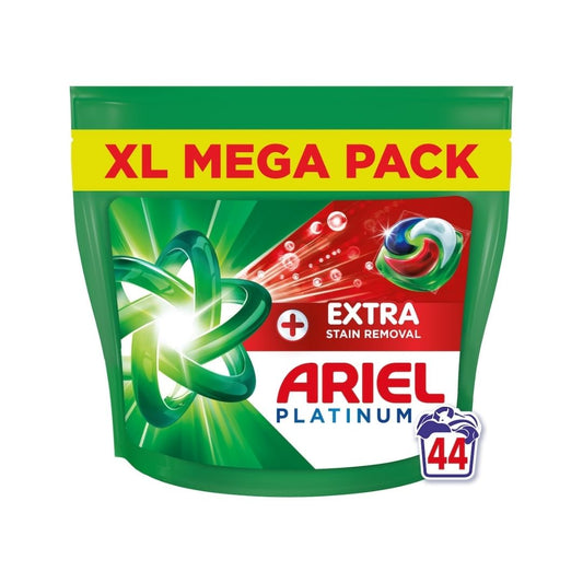 ARIEL PODS PLATINUM + EXTRA STAIN REMOVAL 44 pods