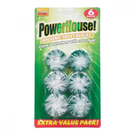 POWER HOUSE TOILET BLOCK GREEN - 6PK