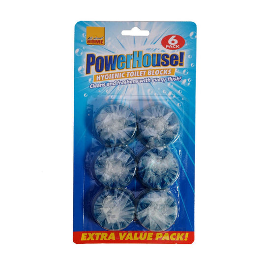 POWER HOUSE TOILET BLOCK BLUE - 6PK