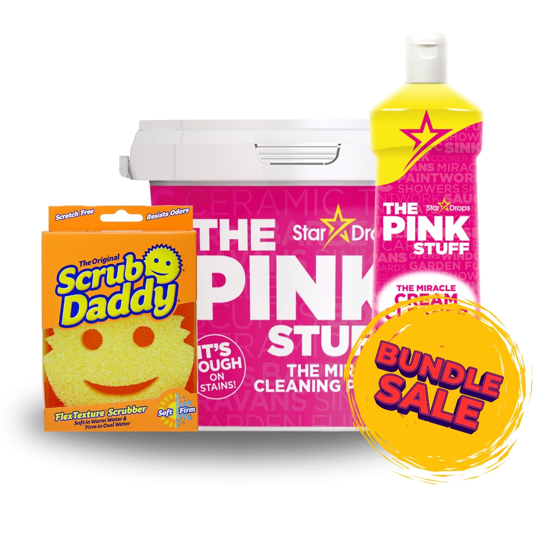 Scrub Daddy Sponge + Pink Stuff Miracle Paste + Pink Stiff Miracle Cream
