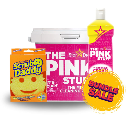 Scrub Daddy Sponge + Pink Stuff Miracle Paste + Pink Stiff Miracle Cream