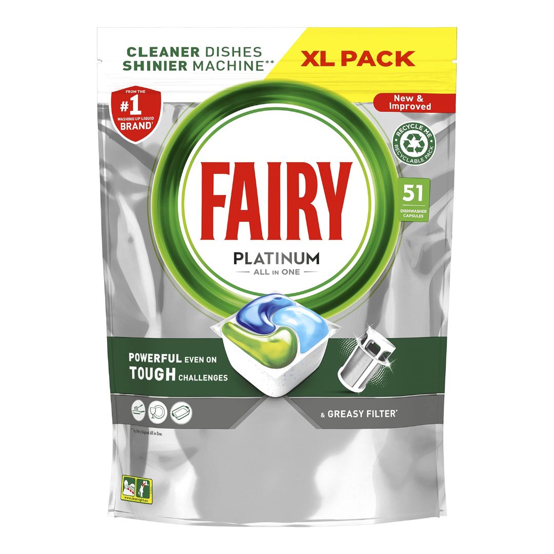 FAIRY DISHWASHER TABS PLATINUM ORIGINAL 51's