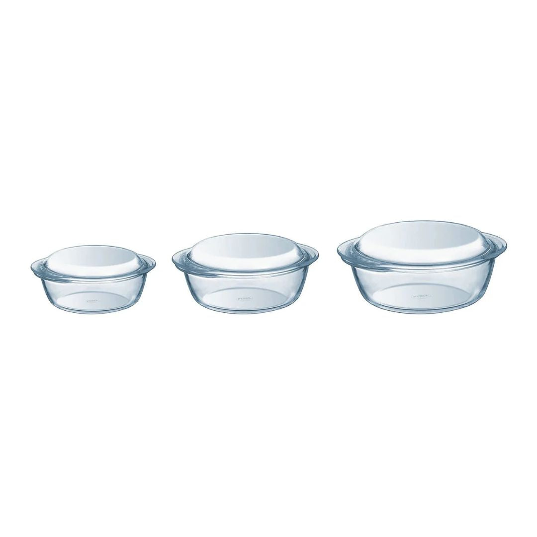 PYREX ESSENTIALS CASSEROLE 3PCE SET