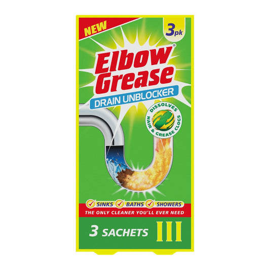 ELBOW GREASE DRAIN UNBLOCKER SACHETS - 25g