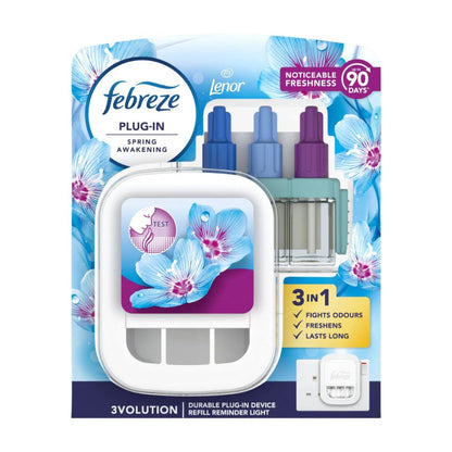 Febreze 3Volution starter Kit Spring Awakening - 20ml + UK Plug