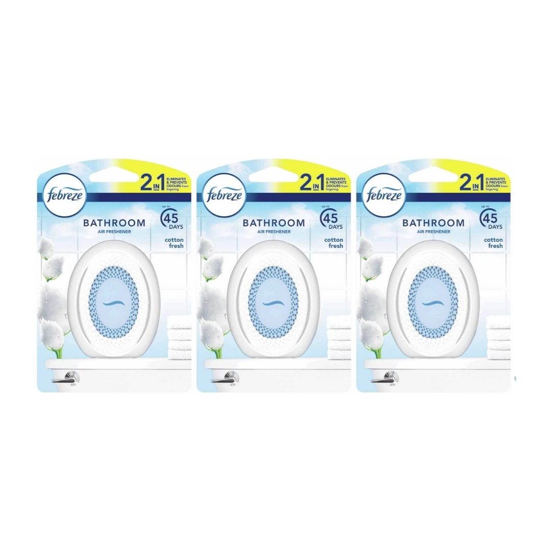 Febreze Bathroom Air Freshener Cotton Fresh 3pk (3x7.5ml)