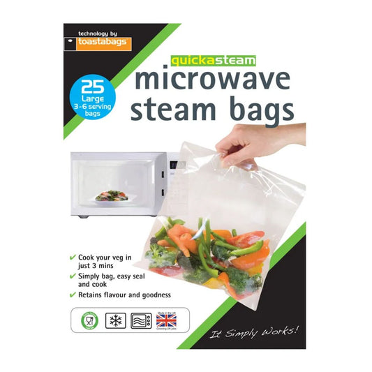 TOASTABAGS MICROWAVE STEAM 25 BAGS LARGE