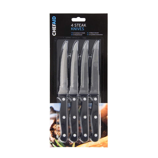 CHEF AID 4PK STEAK KNIVES