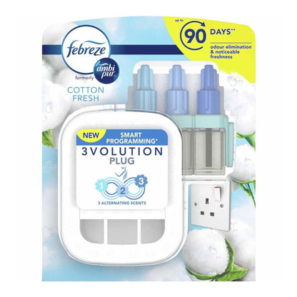 Febreze 3Volution Starter Kit Cotton - 20ml + UK Plug