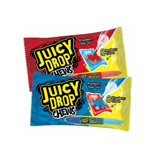 Juicy Drop Chews - Strawberry or Raspberry - 67g
