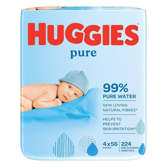 Huggies Pure Wipes 4pk