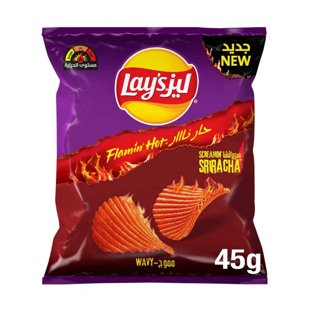 Lays flamin hot sriracha (KSA) 45g