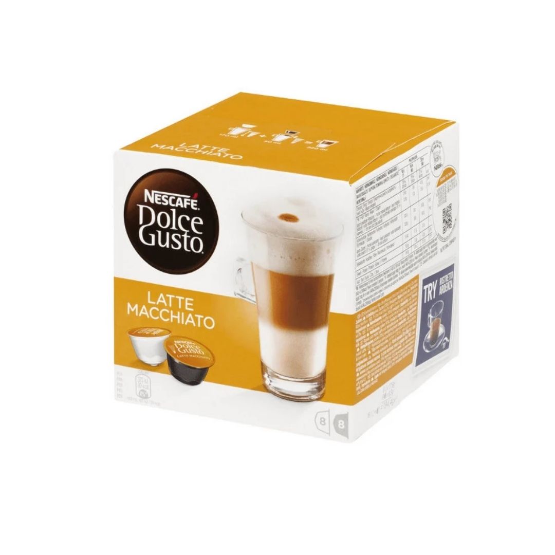 Dolce Gusto Latte Macchiato - 8 Caps Milk & 8 Coffee - 16 Pods