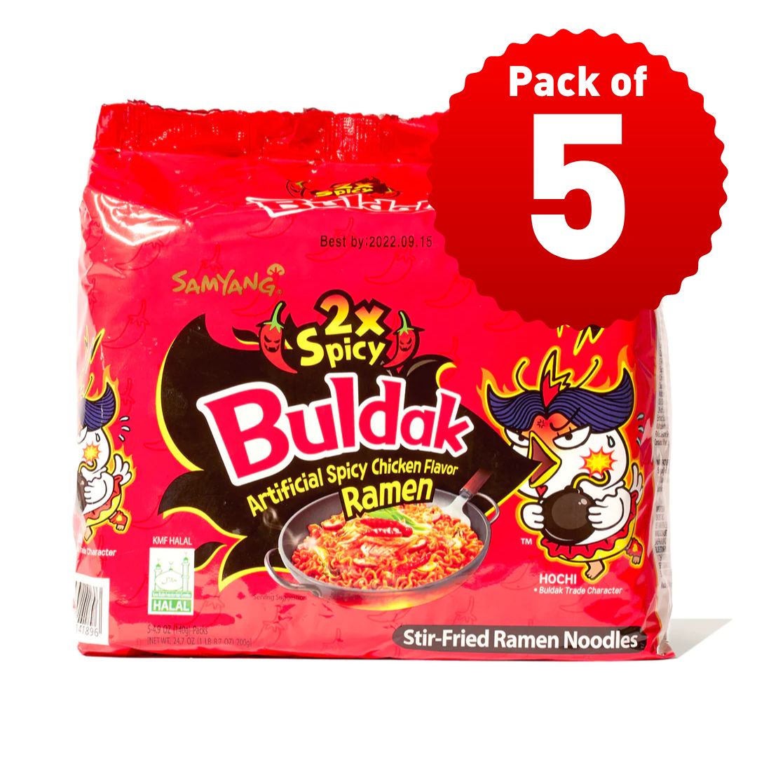 Buldak Korean Noodles - Hot Chicken Ramen 2x Spicy - 140g – The British ...