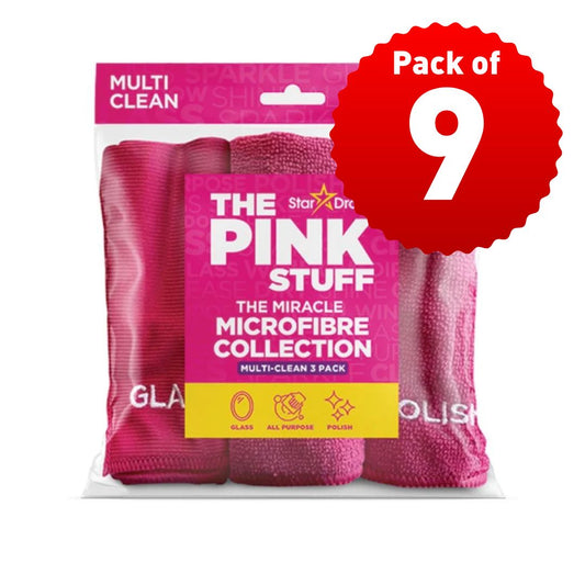 The Pink Stuff - Microfiber Cloths 3pk