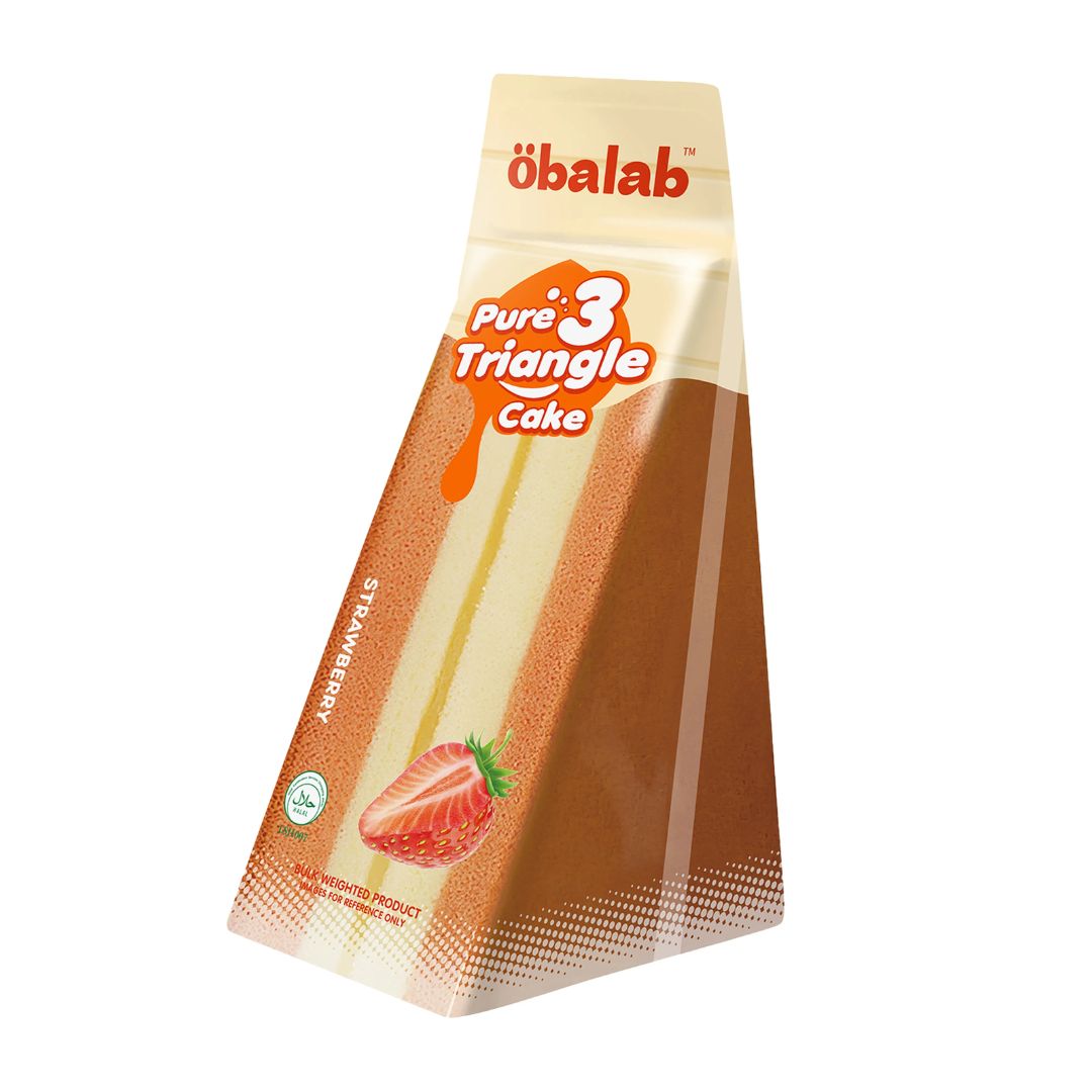Japanese cake-delight triangle cake strawberry - Halal - 100g