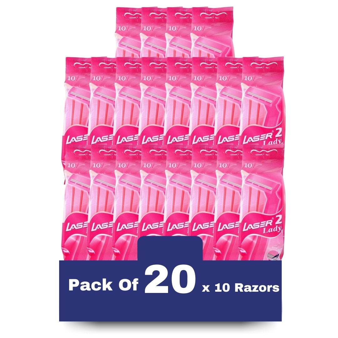 Laser 2 Women Disposable Razore - 20 Pieces