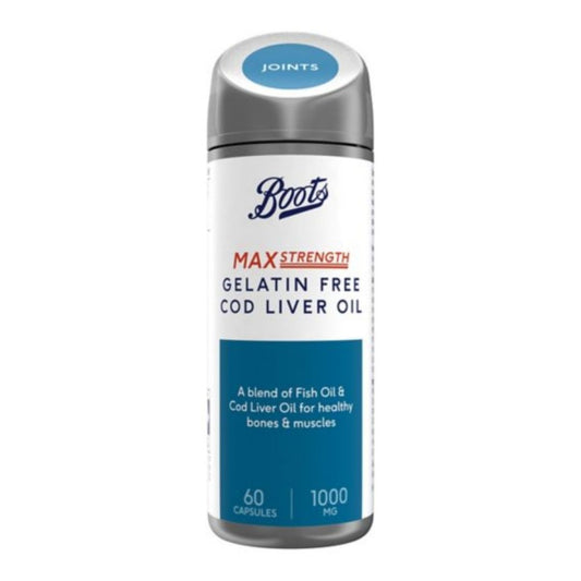 Boots - Max Strength - Gelatin Free - Cod Liver Oil - 60 Capsules