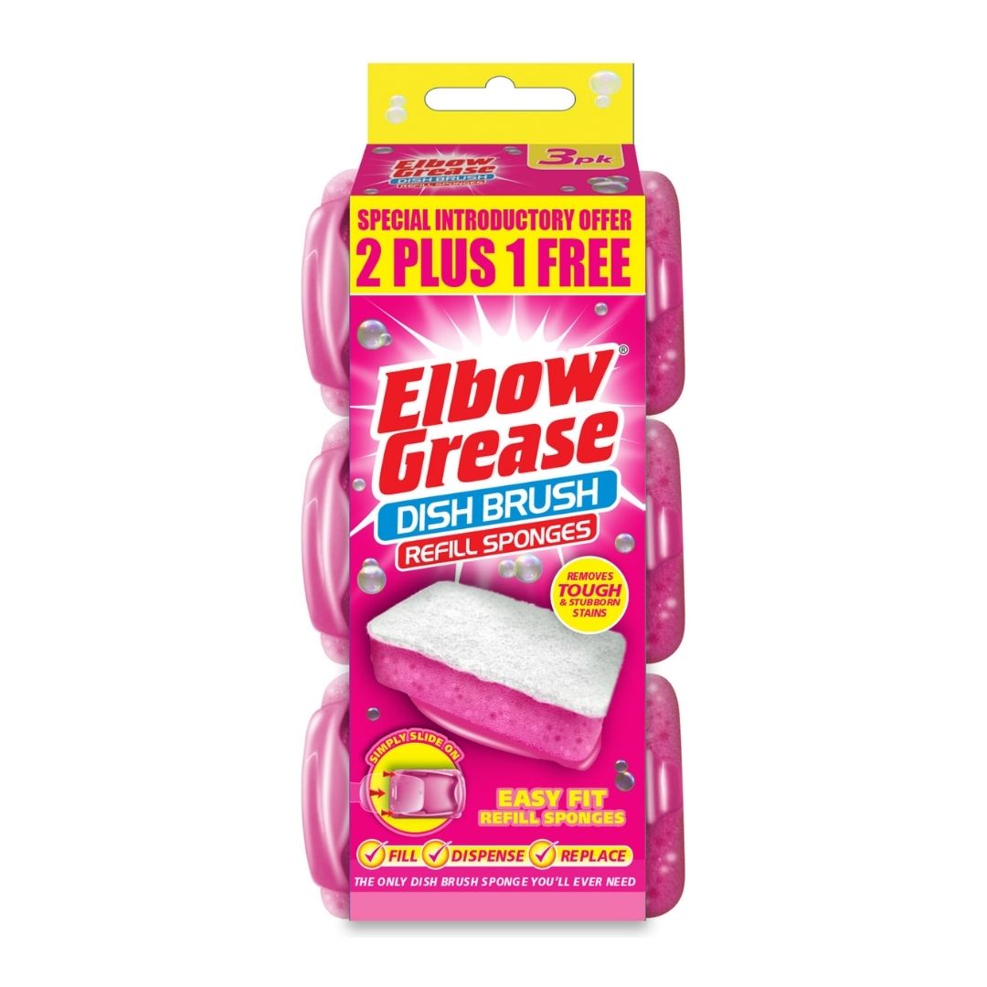 ELBOW GREASE DISH BRUSH PINK REFILL