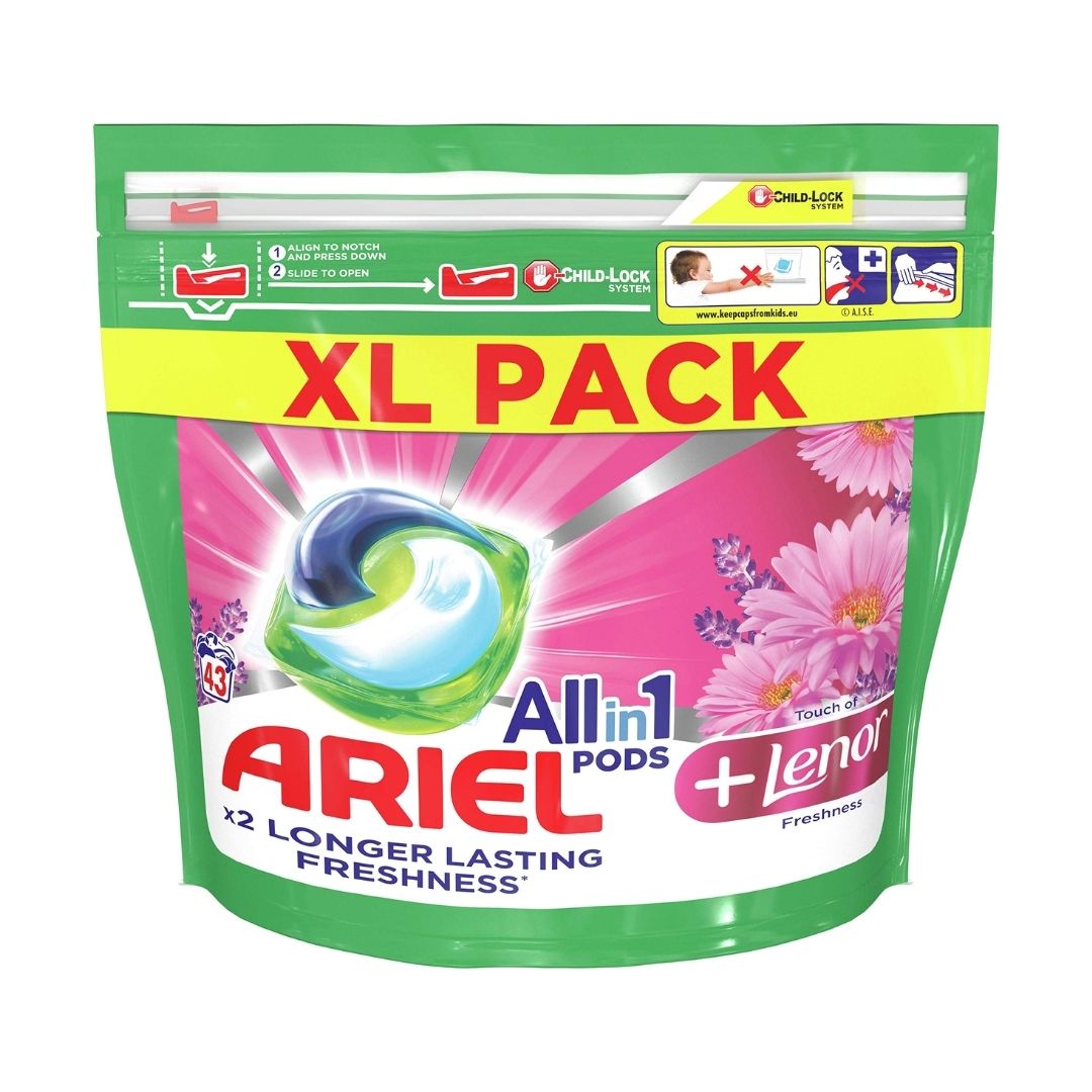 Ariel Platinum Pods Lenor 34 Pods