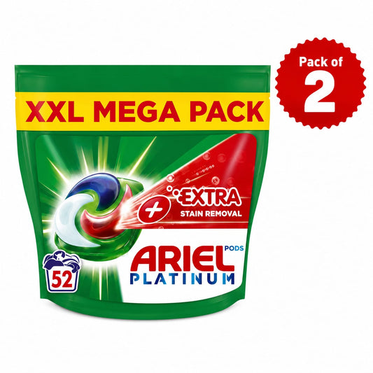 Ariel Platinum + Stain Remover Pods - 52 Wash