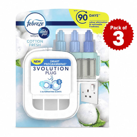 Febreze 3Volution Starter Kit Cotton - 20ml + UK Plug