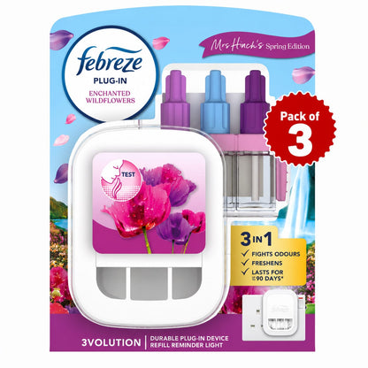 Febreze 3Volution Starter Kit Wildflowers - 20ml + UK Plug