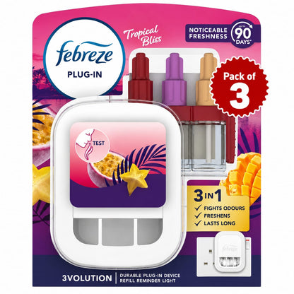 FEBREZE 3volution COMPLETE TROPICAL BLISS kit  - 20ml + UK Plug