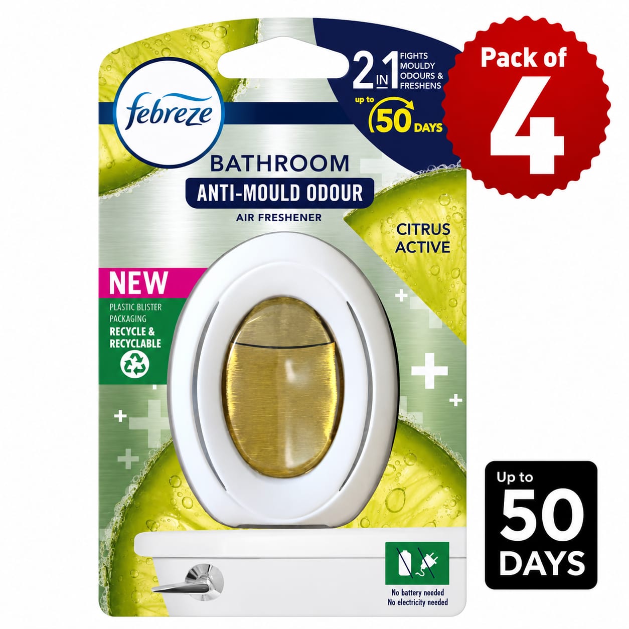 Febreze Bathroom Air Freshener Citrus Anti Mould - 7.5ml